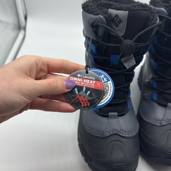 NWT Columbia Youth Unisex Bugaboot Celsius Waterproof Winter Boot Gray Blue 4 - Picture 5 of 12